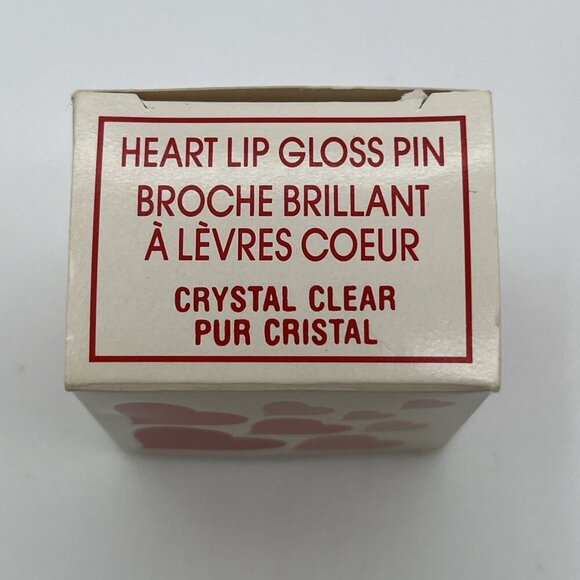 Vintage Avon Valentines Heart Lip Gloss Pin Brooch Compact with Box 1992 NOS - Picture 5 of 7